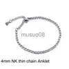 Enkelbanden zilveren kleur roestvrij staal Beh Anklet voor vrouwen stops zomer heren enkel brelet op been chain foot sieraden cadeau j230815