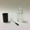 Garrafas vazias de esmalte de 4 ml em formato quadrado garrafas transparentes com tampa de escova para cosméticos DIY Nxtec