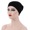 Etnische kleding WLP Solid Color Muslim hijabs Caps Underscarf For Women Cotton Veil sjaal Turbans hoofd Hijab Bonnet Hat Islamitische hoofddeksels