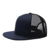 Bola de bolas Snapback Hat Bordery Letters Net Baseball Baseball Mujeres Hip Hop Flat Summer Casual Gorra Plana