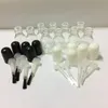 Bottiglia vuota per smalto per vetro mini da 3 ml con pennello Coperchio bianco/nero 16 * 42 mm Contenitori per campioni di smalti cosmetici cosmetici rotondi trasparenti Dqexu
