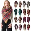 Scarves Women Scarf Plaid Winter Cashmere Scarves Lady Shawls Bandana Neck Warm Knit Triangle Bandage Foulard Femme Wraps 230814