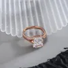 2023 Neues Big Ice Flower Cut Square Diamond Ring 8 * 10 mm Full Diamond Ring High Carbon S925 Sterling Silber Premium Schmuck