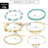 Cavigliere Boho Shell Brelet Perline Evil Eye Cavigliere per le donne Turchese Perla Brelet estivo sulla gamba Beh Catene per piedi Gioielli J230815