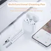 Bluetooth Earbud Cleaning Earphone Pen Cleaning Brush Kit Washing Anti-Slogging Anti-Doust Gadgets för AirPods 1 2 3 Pro Trådlösa hörlurar Laddning