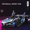 Blöcke 1314pcs Black Purple Lamborghinisierte Sian Sportauto -Bausteine ​​Montage Rennfahrzeug Ziegel Spielzeug Geburtstagsgeschenk für Kid Boy 230818