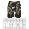 Men's Shorts Steampunk Dragonflies Board Men Short Brown Striped Print Swimming Trunks Oversize