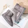 Boots Snow 2023 Winter Female Short Tube Waterproof Non-slip Korean Version Of The Wild Student Leather Shoes