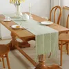 Table Runner Nordic Jacquard Striped Table Runner with Tassels Polyester Dining Table Tablecloth Wedding Home Table Decoration Table Runners 230814
