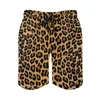 Mäns shorts Animal Print Board Leisure Man Short Yellow Leopard Plus Size Pants