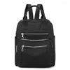 Bolsas escolares Backpack 2023 Viagem casual à prova d'água feminina feminina de grande capacidade Oxford Rucksack Black Burse