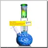 Nuovo design bongs da 9 mm a tubo in vetro a sfera arrotonda in argento con fondo rotondo a 6 bracciali allevati filtrabili bong tabacco con tabacco ciotola ll