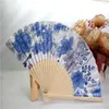 Decorative Figurines Chinese Vintage Floral Pattern Folding Fan Wedding Party Lace Silk Hand Held Flower Dance Po Prop Tool Art Craft