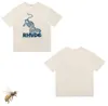 Designer T -shirt zomerheren t -shirt dames rhude shirt voor mannen tops brief polo shirt borduurwerk t -shirts kleding korte mouwen t -shirt grote tee12