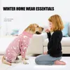 Hundkläder Dog Winter Clothes Pet Flanell Pyjamas Söta huskläder för medelstora och stora hundar Hög Elastiska fyra ben Varmrock 230815