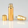 5 ml glas sprayflaska tom atomiser påfyllningsbar guld och silver 5g parfym eterisk olja atomiser flaska jwhsm