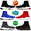 Designer Boots Paris Speeds Trainer Mens Shoes Logo Print Triple Black White Green Red Noir Electric Blue Luxurys High Sock Boot Fashion Womens Sneakers Booties