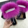 Slippers Slippers Woman Real Fur Sandals Summer Luxury Crystal Fluffy Slippers Ladies House Slippers 2022 Female Flats Flip Flops Slides X230519