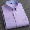 Mens Casual Shirts S To 7XL Short Sleeve 100% Cotton Oxford Soft Comfortable Regular Fit Plus size Quality Summer Business 230815