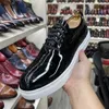 Klänningskor lyxig högkvalitativ herr casual patent läder snör upp höstmärke bekväma platt oxford för män trendig sneaker 230814