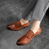 Kledingschoenen zomer buitenlicht zacht lederen heren loafers glippen op comfortabele mocassins flats casual boot driving schoenen 230814