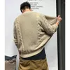 Maglioni maschili giacche di lusso vintage maglione a maglia cardigan zip zip bombardiere a vento casual giacca da moto militare