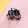 Hair Clips CHIMERA Small Metal Crab 2pcs/set Rhinestone Butterfly Heart Hairpin For Women Girls Bridal Black Crystal Jaw