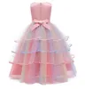 Mädchens Kleider Mädchen Einhorn Kleid Regenbogen Prinzessin ausgefallene Geburtstagsfeier Kinder Kinder Halloween für 3 12 Jahre 230814 Kostüm ausführen