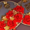 Декоративные фигурки Phoenix Цветочный украшение опора китайский свадебный винтажный букет декор вентилятор