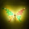 LED Işık Çubukları R01 Elf Wings Peri Kanatları Kostüm Aksesuar Çocuklar için Mutlu Yıllar Partisi Süslemeleri Kostüm Melek Kanatları Kız Performans Dersleri 230814
