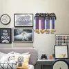 Hooks Rails Medal Holder Hon trodde kunde så gjorde Hanger Trophy Display Rack Frame Awards Robust Black Steel Metal 3 Line for Sport 230815