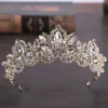 Процесса C Quinceanera Свадебные короны для женщин Bling Afnestone Beading Hair Jewelry Dewelry Bridal головные уборы Tiaras Party Gownszz