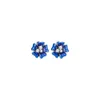 Stud Earrings MENGYI Exquisite Enamel Blue Flower With Small Zircon Charm Women's Luxury 9 2 5 Wedding Jewelry