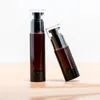 15 30 50 100ml Empty Amber Airless Pump Bottle Plastic Travel Lotion Pump Containers/Airless Lotion Atomizer Dispenser Cosmetic Spray B Rfda