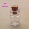 1 ml de mini mini válvulas de corcho de vidrio transparente con topes de madera Mensaje Bodas Deseos Favores de la fiesta de joyería Tubo de botella Nrumo