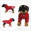 Hondenkleding huisdierkleding zwarte regenjas pu reflecterende strip kap voor teddybeer groothandel