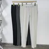 Pantaloni da uomo primavera estate sottile uomo coreano pantaloni casual dritti drappeggio di colore solido slim khaki grigio grigio lunghezza