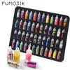 Nagelglitter 48 Bottlesset Art Powers Powder Manicure Decorale tips Poolse stickers Mixed Design Case Set 230814