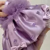 Vestido de vestuário de vestuário de cachorro verão de gato fino de cristal de borboleta com miçanga de arco -bowknot de miçanga para a princesa feita à mão para pequenas