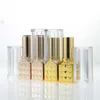 121MM Empty Gold DIY Lip Balm Bottles Refillable Lipstick Holder Tubes Bottom Twist Containers Rotating Lipstick Holder Mini Sample Bo Eped