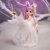 Dockor dbs dröm fairy 16 bjd anpassad makeup 28 cm mekanisk gemensam docka full uppsättning med klädskor huvudkläder tjej diy 230814