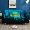 Halloween pompoenprint bankomslag zachte rekbare bank slipcover polyester wasbaar meubels beschermer voor woonkamer slaapkamer