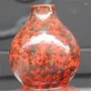 Decorative Figurines Chinese Old Porcelain Red Glazed Hulu Vase