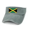 Basker jamaica flagga sol visir läckande topp cowboy hattar män kvinnor anpassa diy cap sport baseball tennis golf kepsar tom öppen hatt