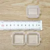Recipientes de armazenamento de contas de plástico Mini caixa quadrada transparente Caixa vazia com tampa para tampões de ouvido Hardware de joias ou qualquer outro artesanato pequeno Wpvbx