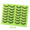 Tjock Natural Mink False Eyelashes Extensions Fluffy Wispy Handmade återanvändbara flerskikt 3D Fake Lashs Full Strip Lash DHL