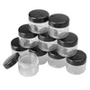 15 Gram 15ML Refillable Plastic Screw Cap Lid with Clear Base Empty Plastic Container Jars for Nail Powder Bottles Eye Shadow Container Wbsm