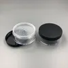 50 g 50 ml plast tomt pulver pufffodral ansikte pulver blusher makeup kosmetiska burkar containrar med sifter lock rvqtk
