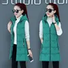 Women's Vests Female Winter Sleeveless Jackets Coats Women Woman Fashion Cotton Padded Ladies Loose Warm Thick Zipper Waistcoat G777