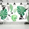タペストリーココナッツの葉タペストリー壁ぶら下がっている緑の熱帯植物ヒッピー美学部屋の家の装飾R230815